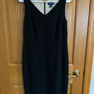 Ann Taylor Black V-Neck Midi Dress